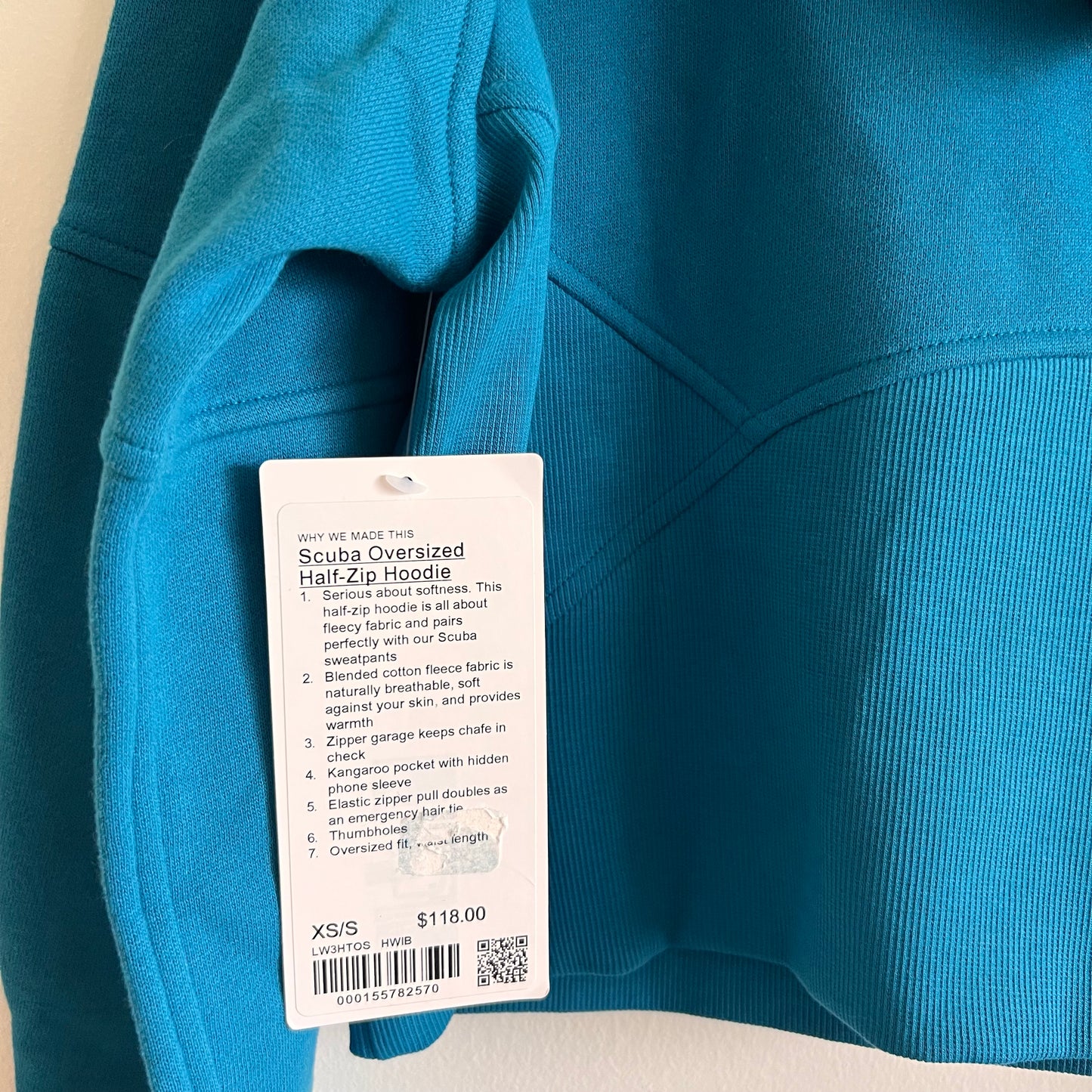 Lululemon Scuba Oversized Half-Zip Hoodie - Hawaiian Blue - Size XS/S