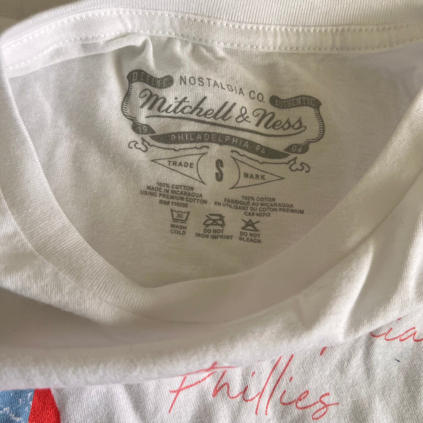 Mitchell & Ness Women's MLB Stateside Pastel SS Tee Philadelphia Phillies - White - Size Small