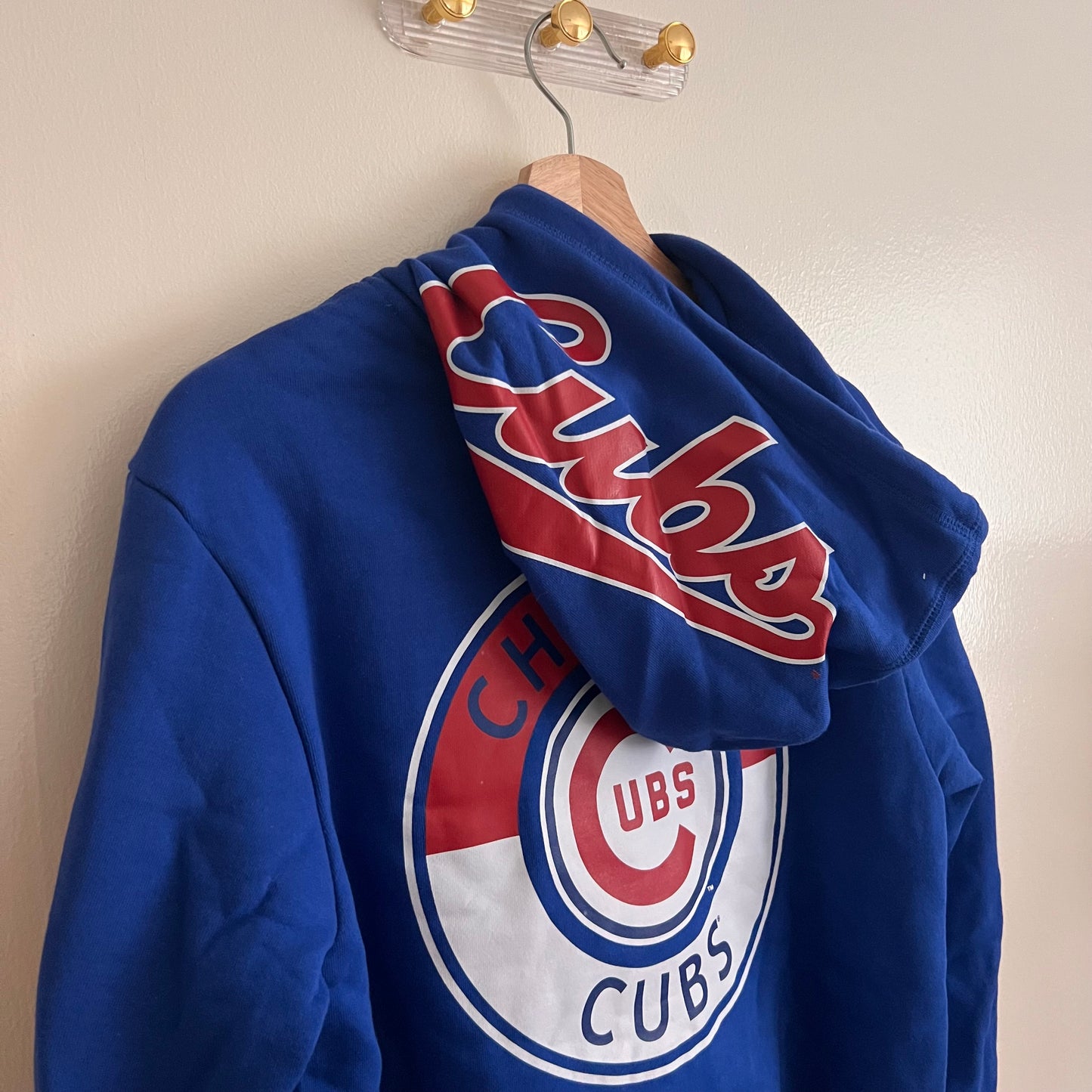 Men’s Mitchell & Ness MLB Chicago Cubs City Collection Fleece Hoodie - Royal - XS