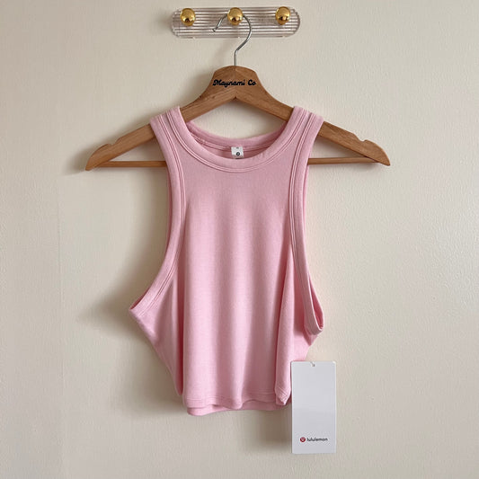 Lululemon Hold Tight Cropped Tank - Flush Pink - Size 10 (Large)
