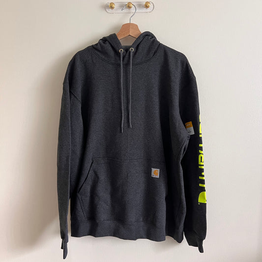Men’s Carhartt Loose Fit Midweight Logo Sleeve Graphic Sweatshirt - Carbon Heather - Size Large