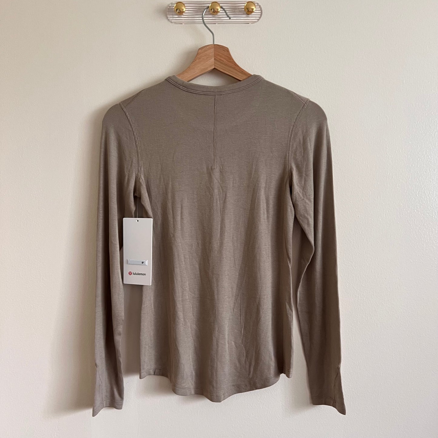 Lululemon Hold Tight Long Sleeve - Sheer Oak - Size 6
