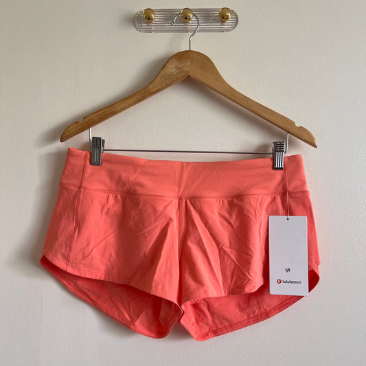 Lululemon Speed Up Low-Rise Lined Short 2.5" - Sunny Coral -Size 8