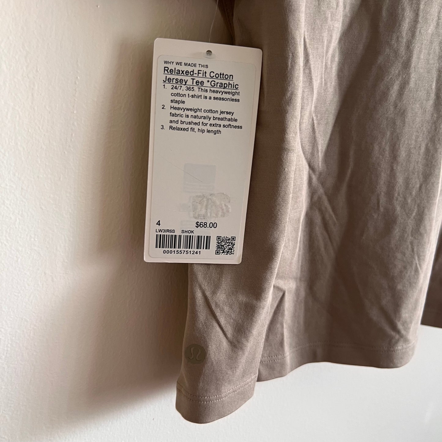 Lululemon Relaxed-Fit Cotton Jersey Tee *Graphic - Sheer Oak - Size 4