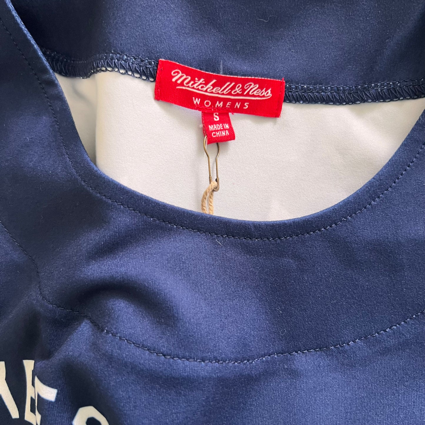 Mitchell & Ness MLB Women's SS NY Yankees Crop Top - Navy - Size Small