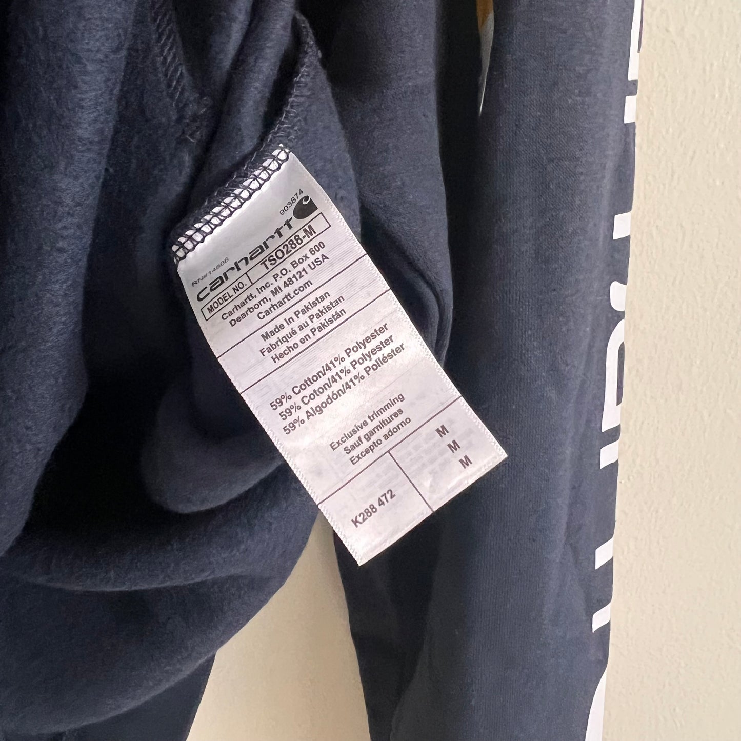 Men’s Carhartt Loose Fit Midweight Logo Sleeve Graphic Sweatshirt - New Navy - Size Medium