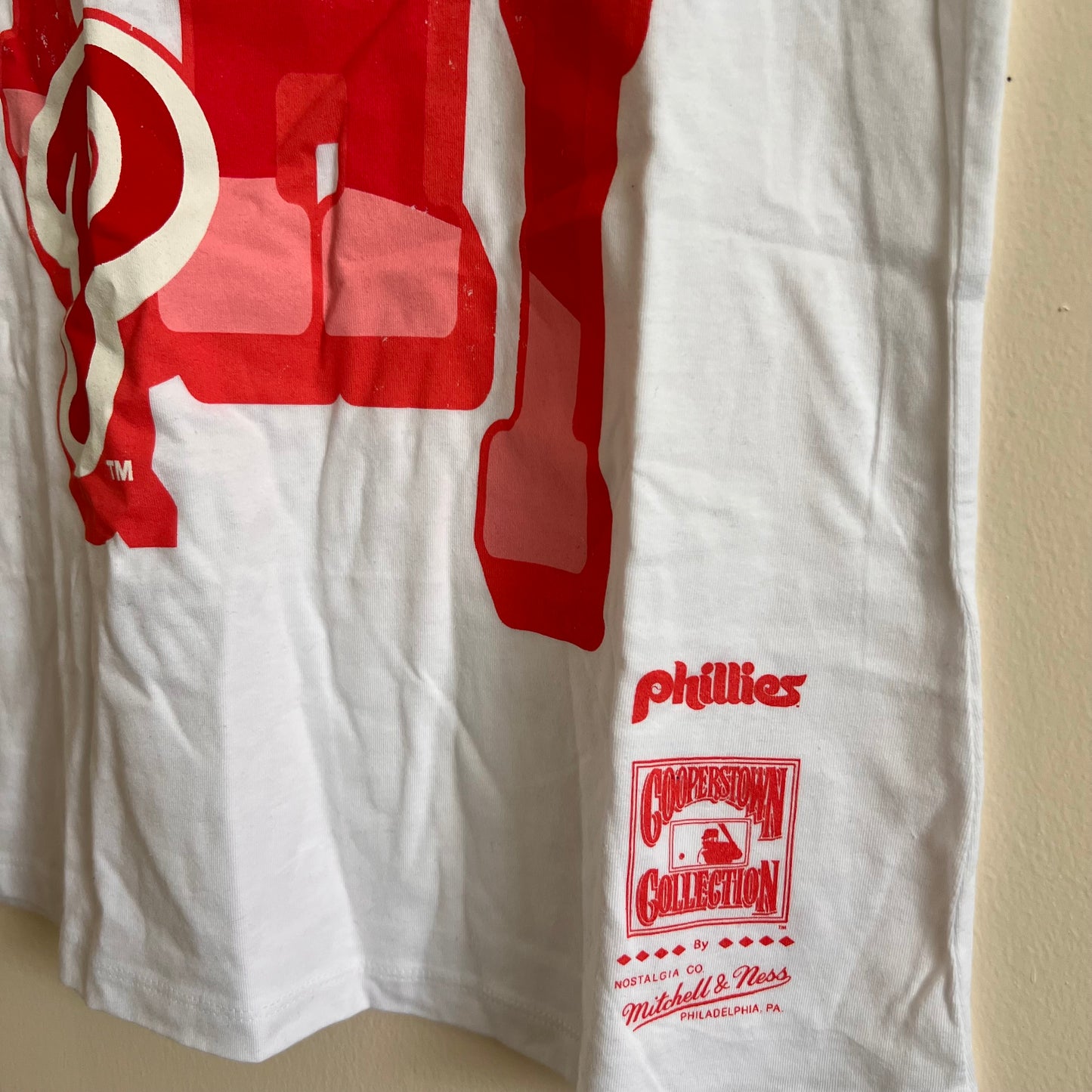 Mitchell & Ness Women's MLB Stateside Pastel SS Tee Philadelphia Phillies - White - Size Small