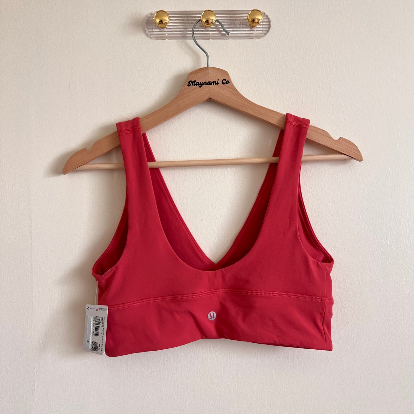 Align V-Neck Bra, A/B Cup - Desert Red - Size 8 (Medium)