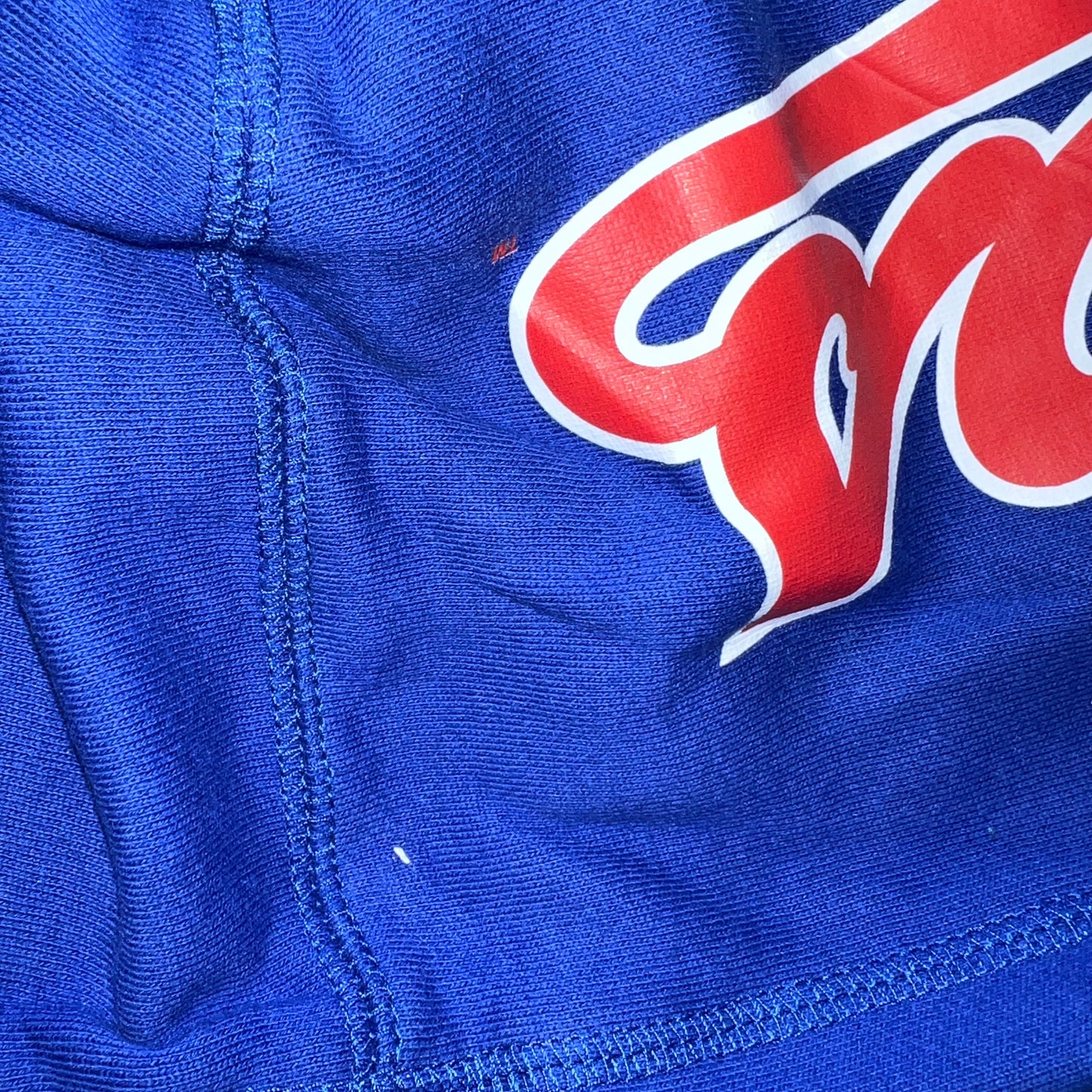 Men’s Mitchell & Ness MLB Chicago Cubs City Collection Fleece Hoodie - Royal - XS