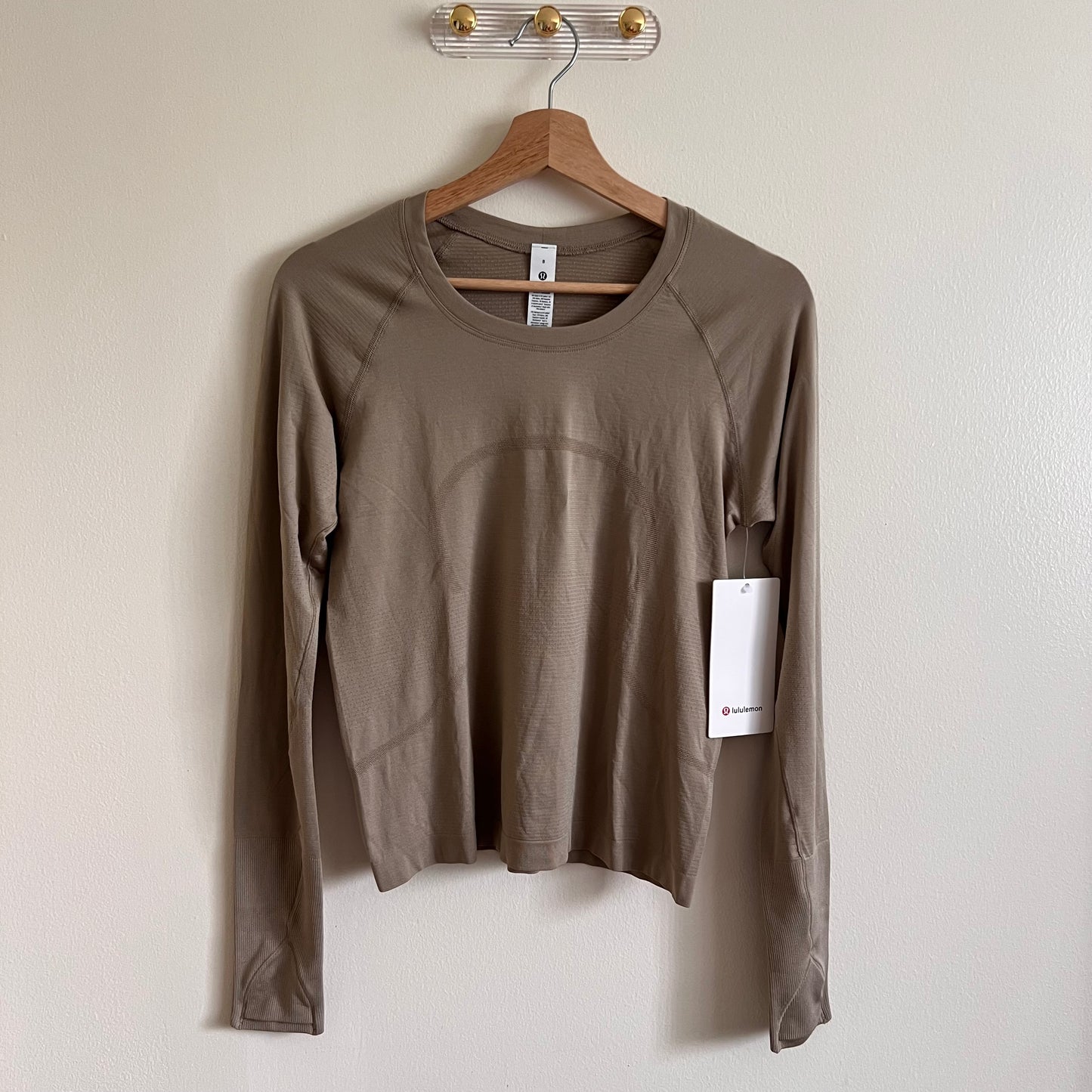 Lululemon Swiftly Tech Long Sleeve 2.0 *Race Sheer Oak - Size 8