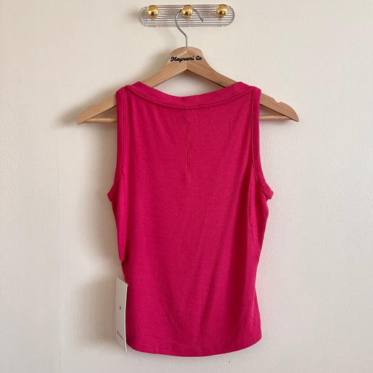 Lululemon Hold Tight Henley Tank - Raspberry Coulis - Size 4 (XS)
