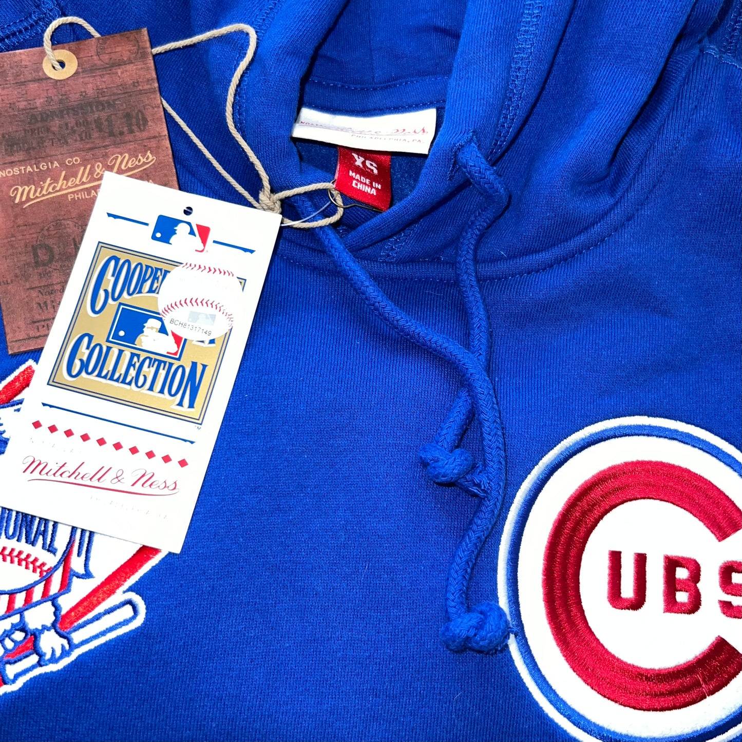 Men’s Mitchell & Ness MLB Chicago Cubs City Collection Fleece Hoodie - Royal - XS