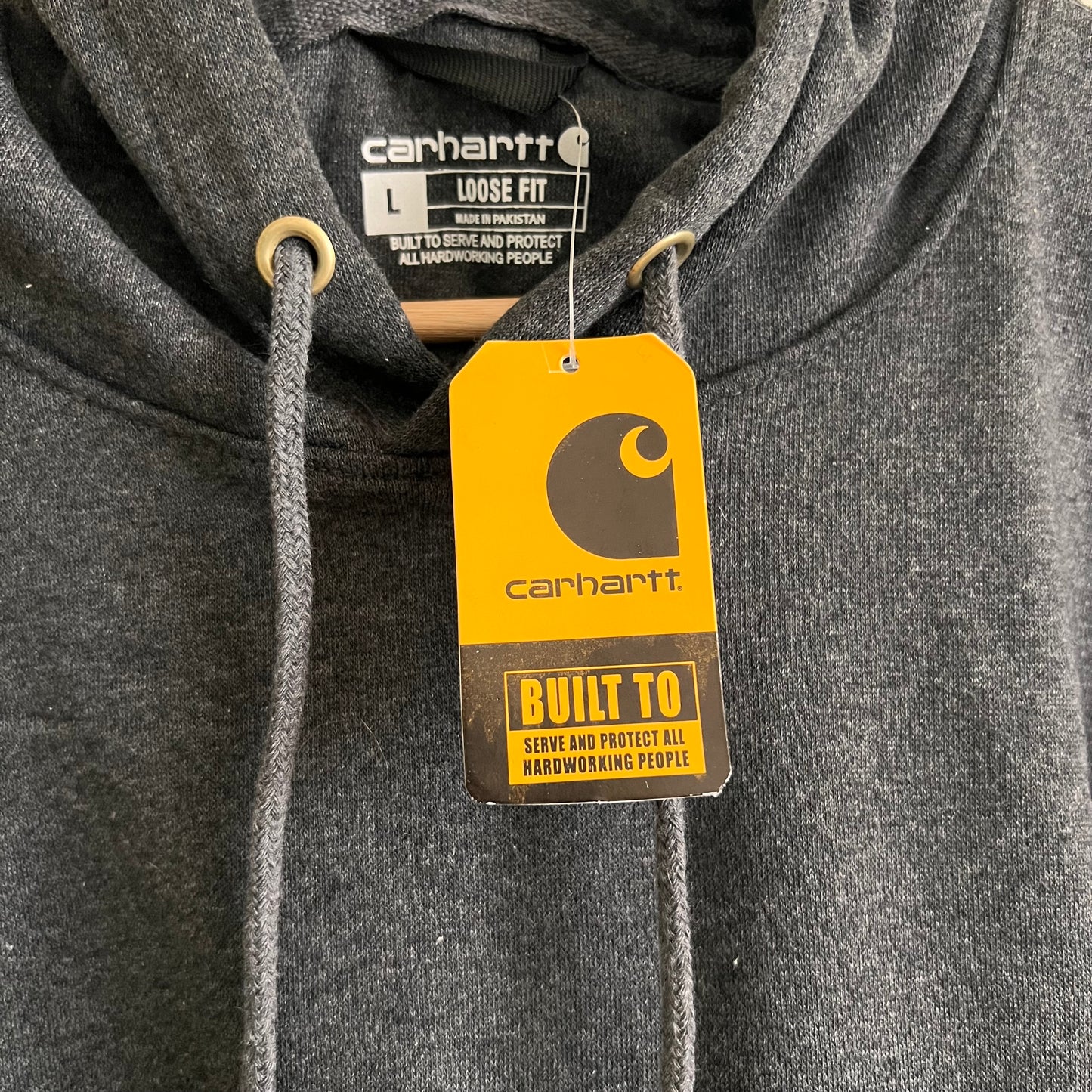 Men’s Carhartt Loose Fit Midweight Logo Sleeve Graphic Sweatshirt - Carbon Heather - Size Large